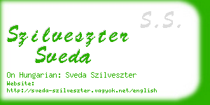 szilveszter sveda business card